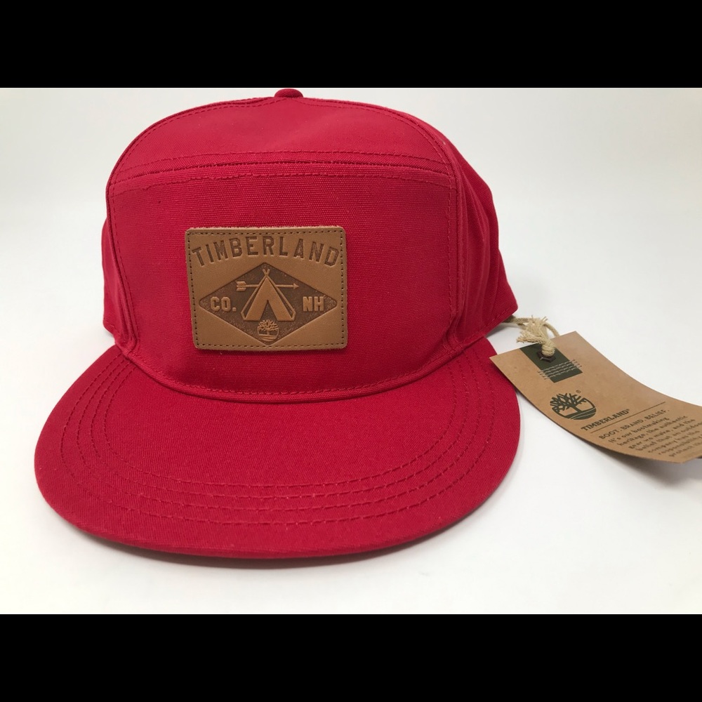 TIMBERLAND Men's Plumb Island 5-Panel Hat- Red
